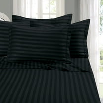 1500 Premier Hotel Collection Elegant Comfort 1800 Premier Hotel Collection Damask Stripes Silky Soft 4Pc Sheet Set Up To 16" Deep Pocket Queen Black