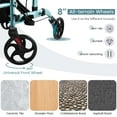 thumbnail image 6 of Goplus Folding Rollator Walker with Seat & 8'' Wheels Supports up to 300 lbs Navy, 6 of 10