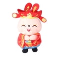 thumbnail image 2 of Muñeco De Conejito De Año Nuevo Juguete De Conejito De Peluche Juguete De Peluche De Animal Encantador Juguete De Peluche De Animal Lindo Juguete De Conejito De Peluche De Año ANGGREK Tipo B 9.8in, 2 of 8