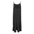 thumbnail image 4 of Womens Summer Sleeveless Backless Cami Dress Adjustable Spaghetti Strap Ruched Ruffle Hem Flowy Beach Vacation Sundress, 4 of 7