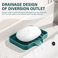 thumbnail image 3 of Minzimin Silicone Soap Dish with Drain, Kitchen Soap Tray for Shower 2 Pack Self Draining Soap Dish Soft Bathroom Soap Holder for Kitchen Sink Flexible Portable Soap Saver, 3 of 7