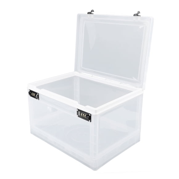 Lock Box for Safe Medicine Storage, Clear Lockable Storage Box Medicine Lock Box, Lock Boxes for Personal Items, Locked Up Cabinet and Office Storage in One Convenient Container