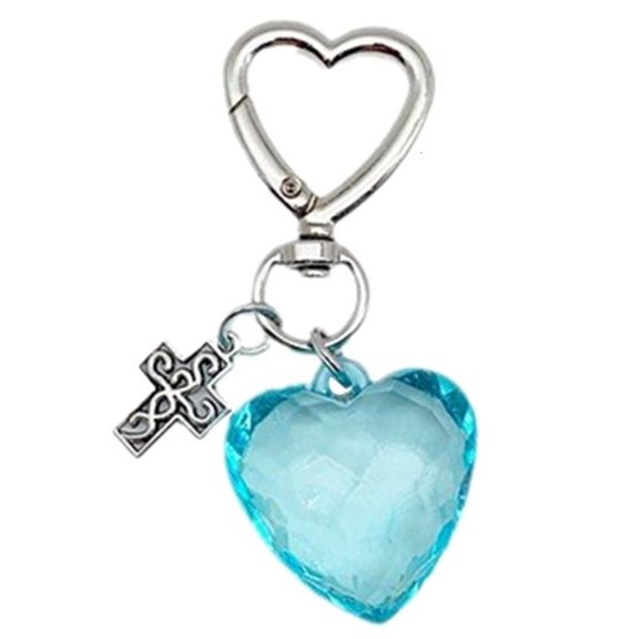 WINDLAND Unique Handcrafted Keyring Decoration with Heart Shape Decorative Keychain