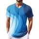 thumbnail image 1 of Summer New Men's Popular T-shirt Printed V-neck Short Sleeved T-shirtL, 1 of 5
