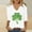 2-White, variant on TrendVibe365 Green Womens Plus Size Tops 3/4 Sleeve Loose St Patricks Day Round Neck Polyester Casual St. Patricks Day Blouse Tops for Irish Themed Gifts XL