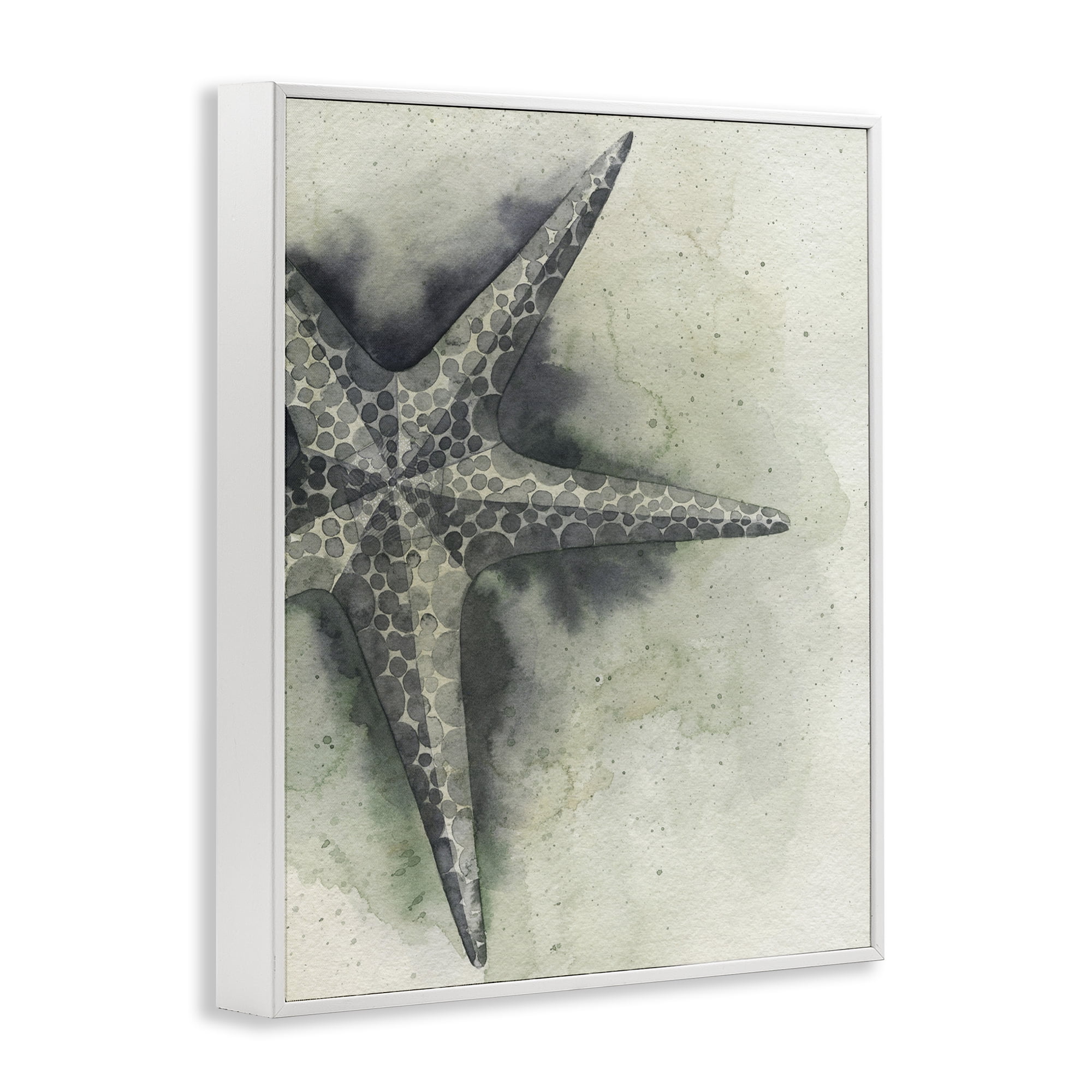 Stupell Industries Complex Grey Starfish Animals & Insects Painting White Framed Art Print Wall Art, 11 x 14