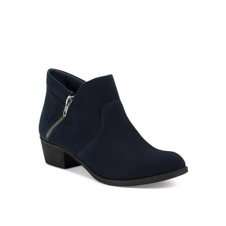 

Sun + Stone Abby Double Zip Booties Navy 5.5M