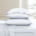 thumbnail image 4 of Bare Home Premium 1800 Collection 4-Piece Bed Sheet Set with Envelope Pillowcases, Full XL, White, 4 of 9