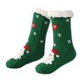 thumbnail image 4 of Sales 2026 Men Socks Under $5 GIJNRIUIUA Green Crew Socks Winter Christmas Fuzzy Slipper Socks with Grips Cozy Holiday Indoor Socks for Women(One Size) Slipper Socks, 4 of 9