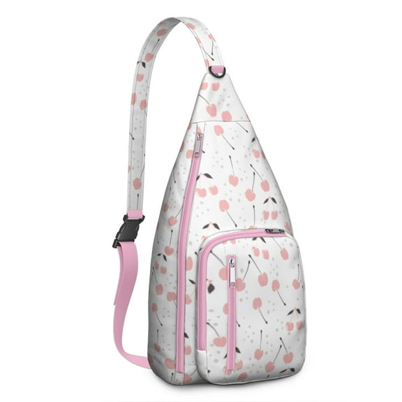 Cute Cherry Sling Backpack – Sweet & Vibrant Cherry Fruit Hiking Bag – Lightweight, Stylish & Durable for Travel, Hiking, and Outdoor Adventures
