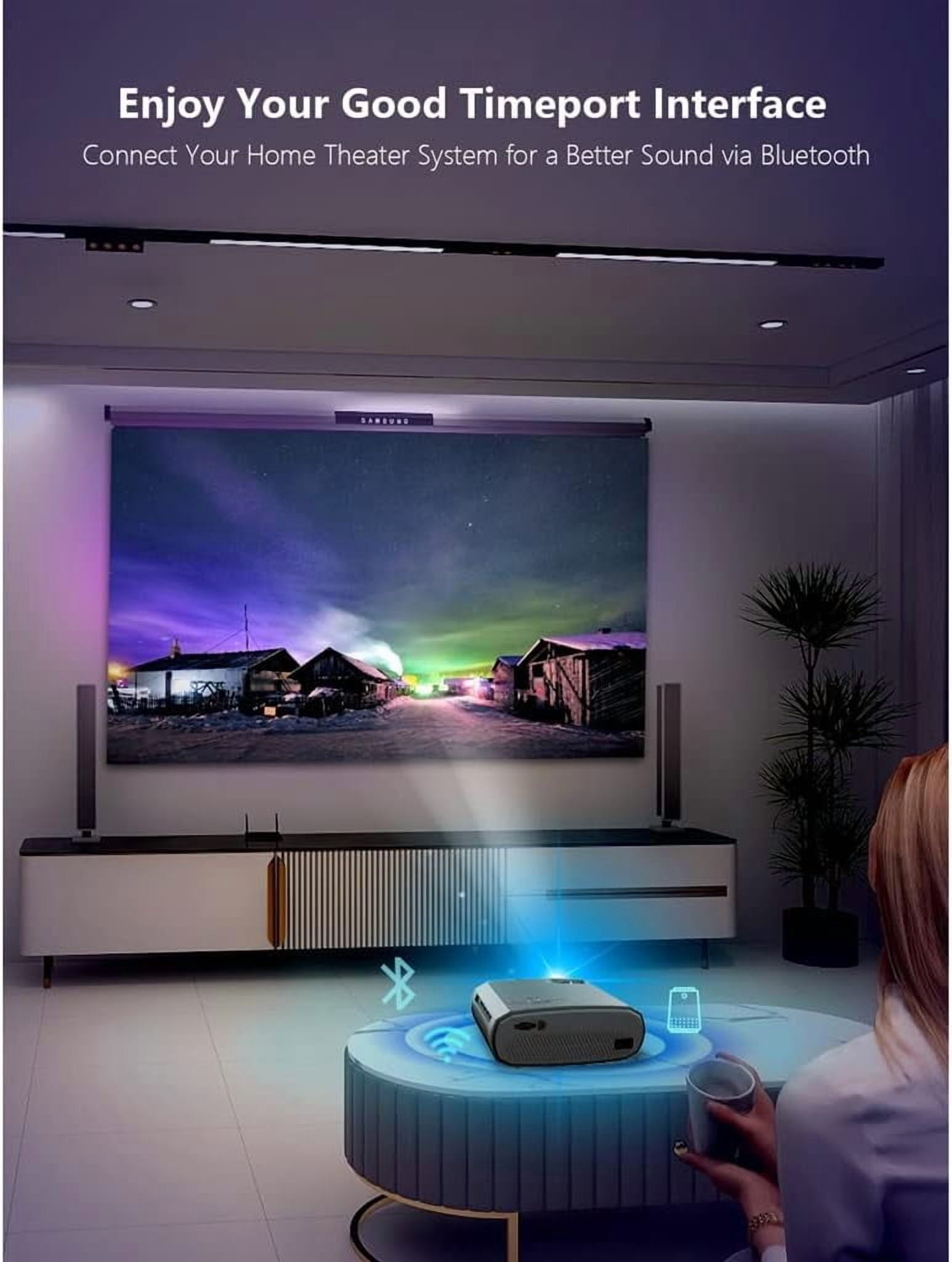 RKXQT V50 Portable 5g Projector Mini Smart Real 1080p Full Movie Proyector 200'' Large Screen Led Projectors
