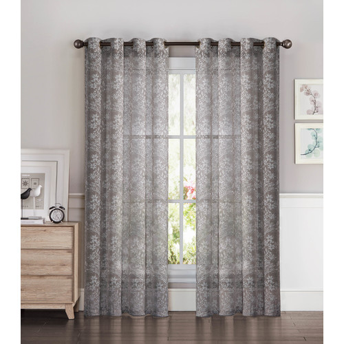 Botanica Faux Linen SemiSheer ExtraWide 54" x 84" Grommet Curtain