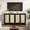 Black, variant on EastVita Storage Cabinets Boho Media Console Table for Living Room Farmhouse Cabinet White