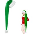 thumbnail image 3 of Extra Long Santa Hat With Floppy Earflaps Festive For Adults And Kids Soft Xmas Party Wear, 3 of 5
