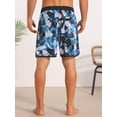 thumbnail image 3 of DARING DIVA Men's Swimming Elastic Liner Drawstring Beach Shorts with Pocket 36 Blue White, 3 of 7