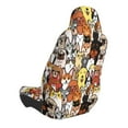 thumbnail image 3 of Picia Cats & Dogs Group Print Waterproof Sweating Car Seat Cover for Post Gym Workout, Running, Beach and Hiking, Universal Fit Anti-Slip Bucket Seat Protector, 3 of 5