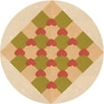 thumbnail image 1 of Ahgly Company Machine Washable Indoor Round Transitional Khaki Gold Area Rugs, 3' Round, 1 of 7
