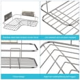 thumbnail image 5 of Deago Corner Shower Caddy Stainless Steel Wall Mounted Bathroom Shelf with Adhesive Storage Organizer for Toilet Dorm Kitchen (Silver), 5 of 9