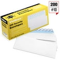 thumbnail image 1 of ValBox 200 Count #10 Self-Seal Security Envelopes, Windowless Design, Security Tint Pattern for Secure Mailing Envelopes, 4-1/8x9-1/2 Inches, White, Business Envelopes, 1 of 4