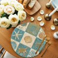 thumbnail image 2 of Vintage Coastal Round Placemats Set of 2 for Dinning Tables,Heat-proof Braided Table Mats 13 Inch,Summer Beach Sea Turtle Shell Starfish Washable Place Mat for Kitchen Restaurant Party Table Decor, 2 of 9