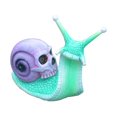 thumbnail image 1 of Halloween Skeleton Snail Resin Crafts Snail Skull Sculpture (Yellow), 1 of 6