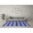 thumbnail image 3 of Ahgly Company Indoor Square Oriental Blue Modern Area Rugs, 8' Square, 3 of 4