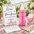 Pink Pacifier Image Pink Flower 512 Shower Game Guess Pacifiers Sign Party Supplies Set ...
