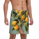 thumbnail image 2 of Fotbe Retro Warm Lemon Flower Pantalones Cortos de Pijama para Hombre, Ropa de Dormir, Pantalones de Pijama Cortos para Hombre-Medium, 2 of 6