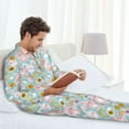 thumbnail image 6 of Sikiie Love You Rabbit Mens Pajama Set, Soft Warm Long Sleeve Sleepwear, Cozy Button-Down Pjs for Men-X-Large, 6 of 7