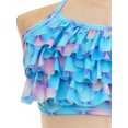 thumbnail image 5 of YONGHS Girls Swimsuits Bikini Set Two Piece Bathing Suit Summer Beach Sports Swimwear Tankinis Blue 6-8, 5 of 7