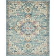 thumbnail image 1 of 8 x 10 ft. Light Blue & Ivory Distressed Area Rug, 1 of 1