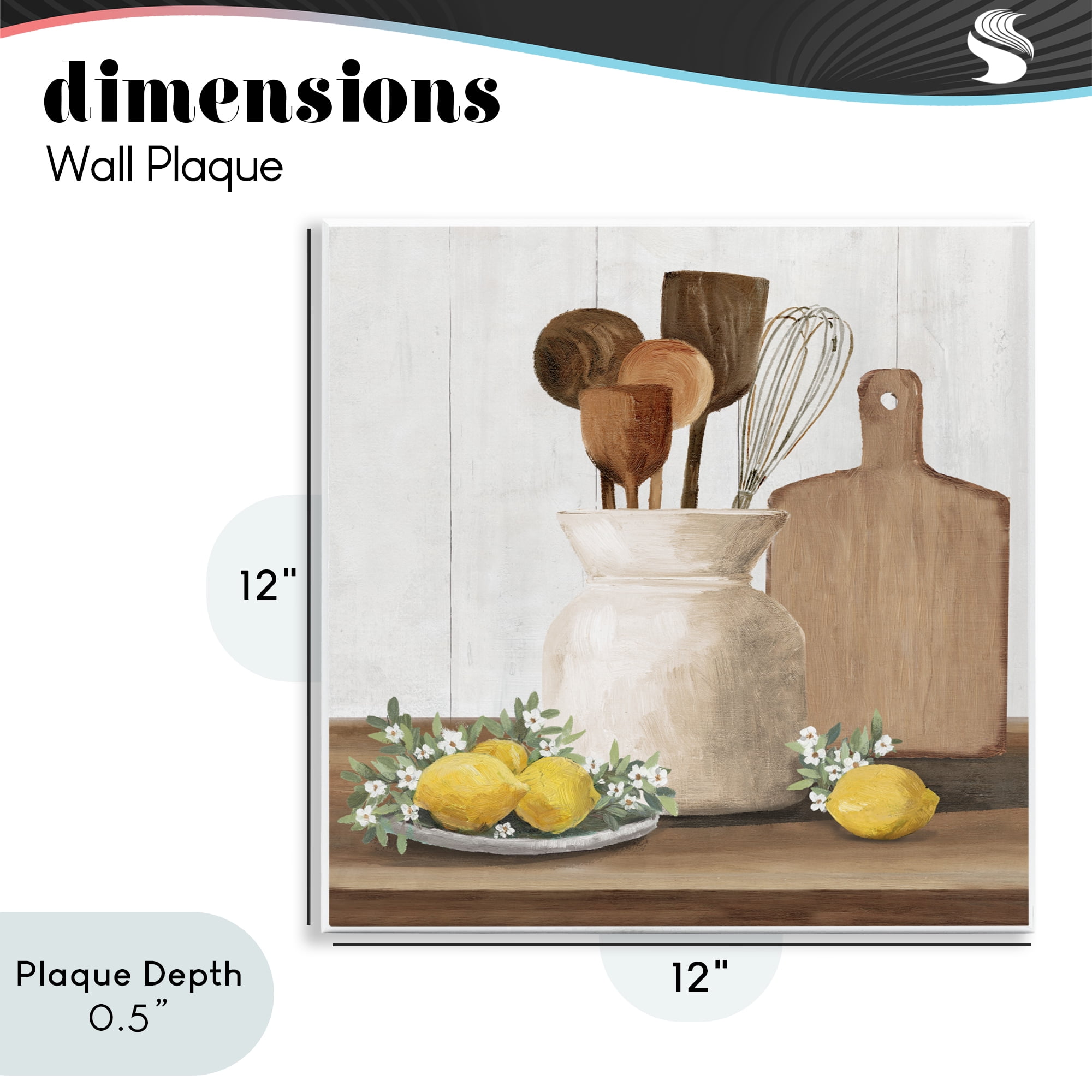 Stupell Industries Country Kitchen & Lemons Wall Plaque Art, design by White Ladder