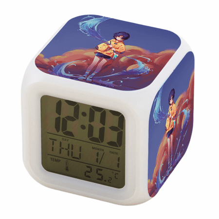 

AVEKI Alarm Clock For Kids Digital Alarm Clock Cube Wake Up Clocks With 4 Sided Wonder Egg Priority Pattern Soft LED Colorful Night Light Large Display Ascending Sound （Pattern 6）