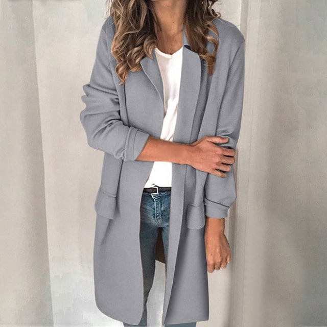 Puntoco Abrigo De Mujer Moda De Invierno Blusa Sólida De Manga Larga Suéter con Nudo De Lazo Tops Liquidación De Navidad Puntoco Puntoco-5421