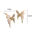 thumbnail image 5 of Hyasfey 1 Pair Women Ear Studs Butterfly Shape Rhinestone Decor Smooth Anti-rust Prom Dating Commute Party Stud Earrings Ear Jewelry, 5 of 7