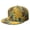 Botanical, variant on Flat Brim Snapback Hat - Green Frog Cartoon Print with Mushroom & Flower Nature Pattern for Men Women