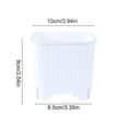thumbnail image 3 of Colorful Breathable Mini Succulent Planter Pots with Drainage Trays, Lightweight Shatterproof Plastic Plant Pots, Porous Airflow Small Gardening Container for Indoor Home Office Desk Decor, 3 of 6