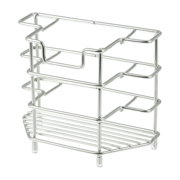 Organizador de Soporte para Cepillos de Dientes Unique Bargains Acero Inoxidable 304 Tono Plateado 3 Ranuras