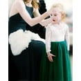 thumbnail image 3 of Topmaker Girl Toddler Full-Length Straight Tulle Tutu Lace Back Party Flower Girl Dress, 3-4T, 3 of 4
