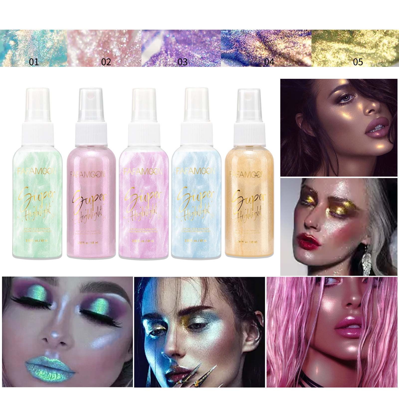 Glitzer-Spray Für Körper & Gesicht – Mineralisches Puder Mit Pflegeeffekt | Perlweiß, Rosa, Champagner, Bronze | Perfekt Für Partys & Make-up