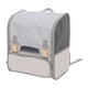 thumbnail image 2 of Mochila transportadora para mascotas, mochila para gatos, cubierta ajustable, bolsa de viaje transpirable para salir y gatos, para senderismo, viajar Gris, 2 of 8