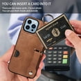 thumbnail image 5 of TECH CIRCLE Case for iPhone 12 Pro Max (6.7") 2020 - Lightweight Leather Phone Case with Stand & Card Holder & Buckle & Hand Strap, Protective Functional Cover, Brown, 5 of 8