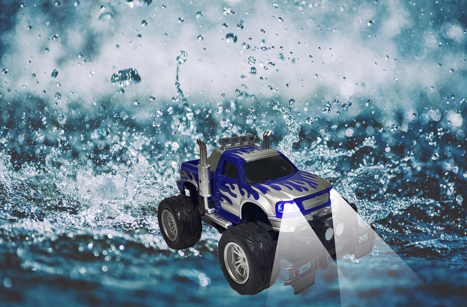 BLUE BLOCK Remote Control Full Function Extreme Flame Monster Truck