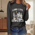 thumbnail image 1 of MHFRRA Camisetas de Manga Larga Estilo Western para Mujer, Camisetas Vintage de Música Country para Otoño, Sudaderas para Senderismo y Viajes, Camisetas Gris, 1 of 3