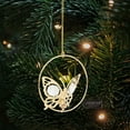 thumbnail image 3 of Matashi 24K Gold Plated Butterfly Circle Crystal Studded Hanging Ornament by, 3 of 5