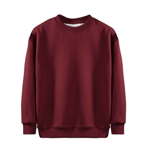 Tranfacy Chandail pour Filles et Tout-Petits, Chandails à Enfiler pour Enfants, Chandail à Capuche en Velours Uni à Manches Longues et Col Rond pour Enfants