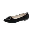 thumbnail image 2 of Purcolt Womens Faux Suede Buckle Flats Dressy Casual Pointed Toe Slip On Ballet Shoes Comfort Elegant Soft Sole Dress Shoes Dailywear for Business Work Office, 2 of 6