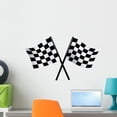 thumbnail image 1 of Checkered Vector Flags Wall Mural Decal by Wallmonkeys Vinyl Peel and Stick Graphic (24 in W x 14 in, 1 of 4