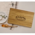 thumbnail image 2 of Koyal Wholesale Valentine's Day Laser Engraved Large Bamboo Wood Cutting Board, Love Above Everything Else, 1-Pack, 2 of 5