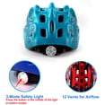 thumbnail image 3 of Kids Bike Helmet with Light, Dinosaur Helmet Adjustable or Toddler Children Boys & Girls, Multi Sports (LakeBlue), 3 of 5